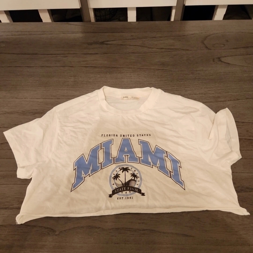 White Miami Graphic T-Shirt